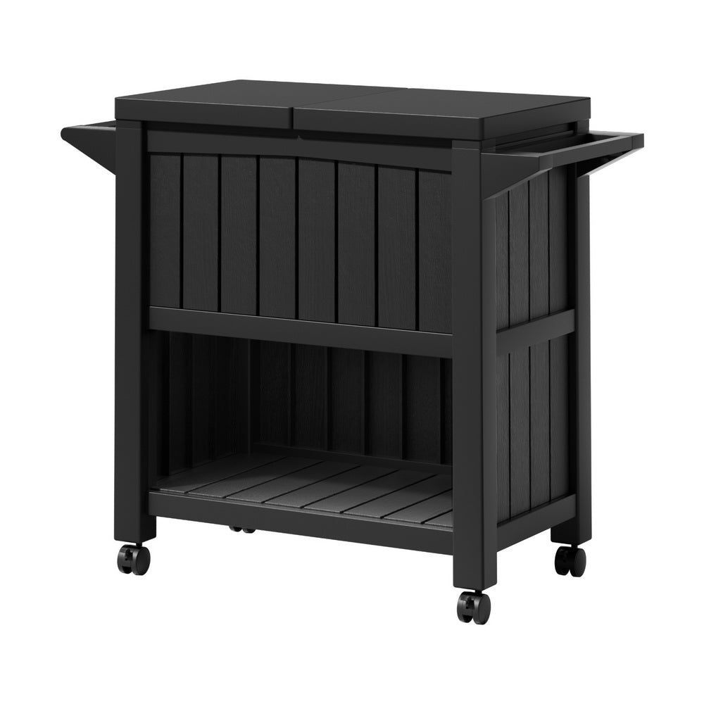 Gardeon Outdoor Storage Cabinet Box 80L Ice Bucket Cooler Rolling Serving Cart Kitchen Trolley 3