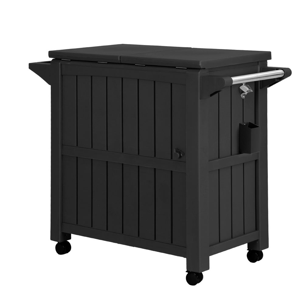 Gardeon Outdoor Storage Cabinet Box 80L Ice Bucket Cooler Rolling Serving Cart Kitchen Trolley 5