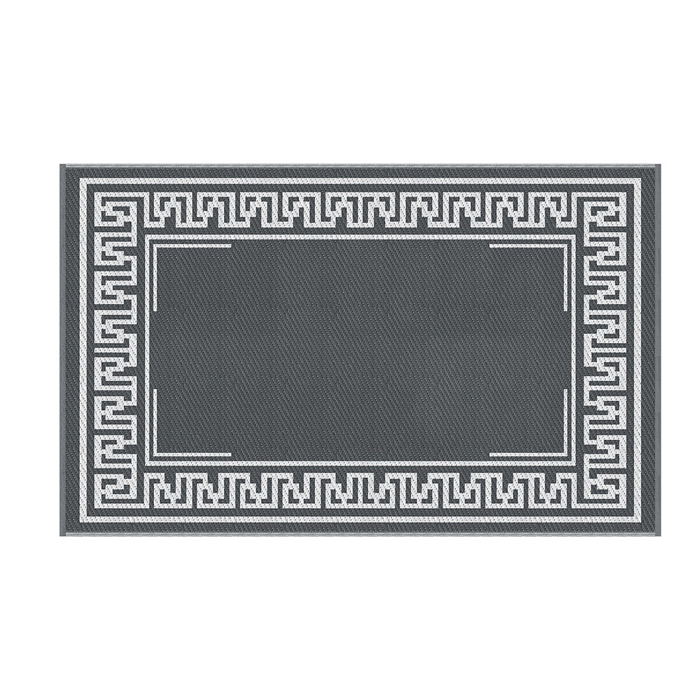 Gardeon Outdoor Rugs 152x244cm Large Carpet Reversible Area Mat PP Dual-Sided Patio Rug Greek Key 4