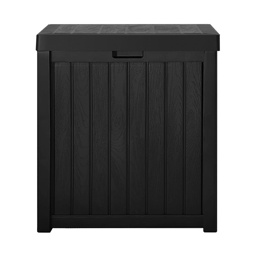 Gardeon Outdoor Storage Box 195L Organiser Garden Bench Deck Toy Shed Tool Black 3