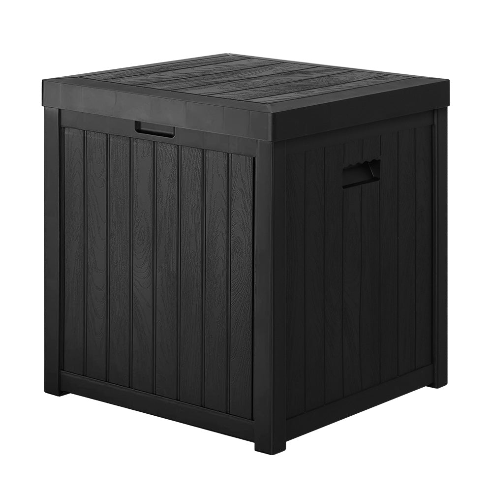 Gardeon Outdoor Storage Box 195L Organiser Garden Bench Deck Toy Shed Tool Black 7
