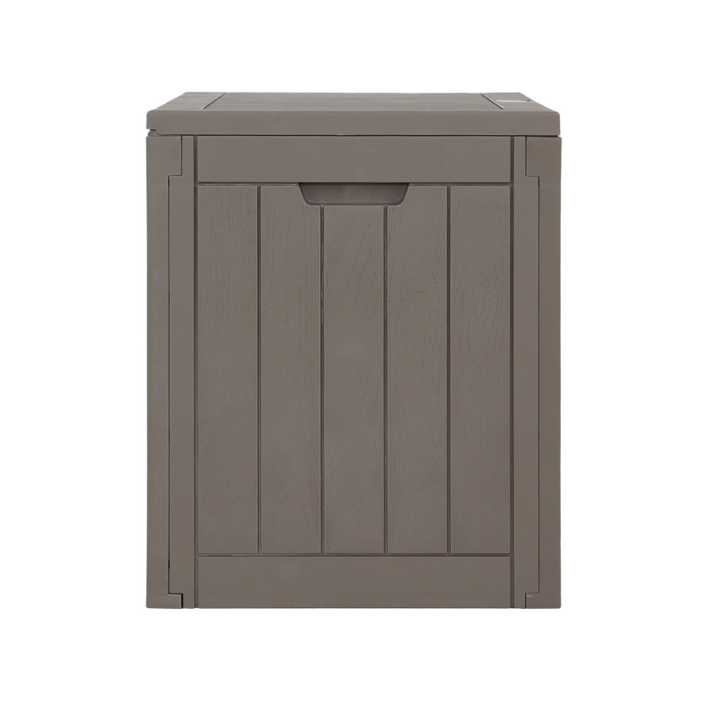 Gardeon Outdoor Storage Box 118L Container Lockable Garden Toy Tool Shed Grey 3