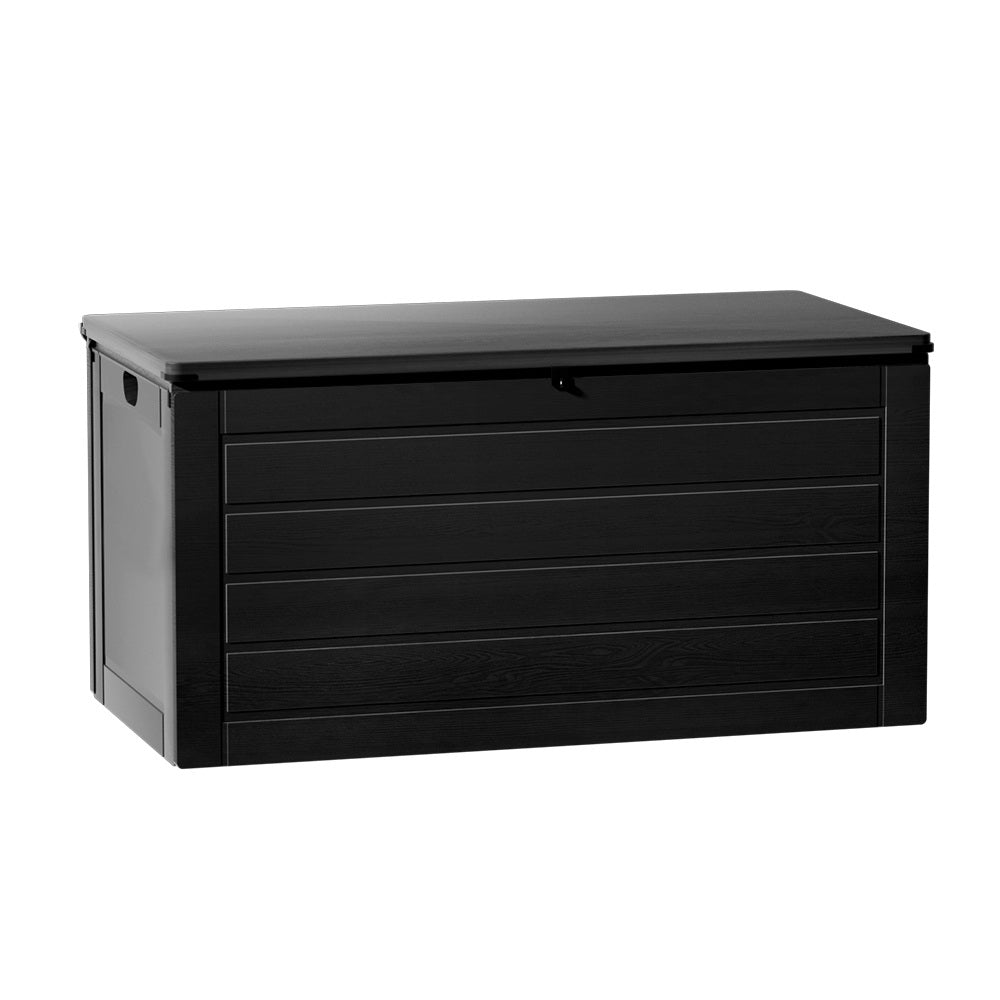 Gardeon Outdoor Storage Box 680L Container Lockable Garden Bench Shed Tool All Black 3