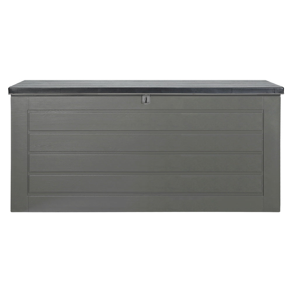 Gardeon Outdoor Storage Box 680L Container Lockable Garden Bench Tool Shed Black 3