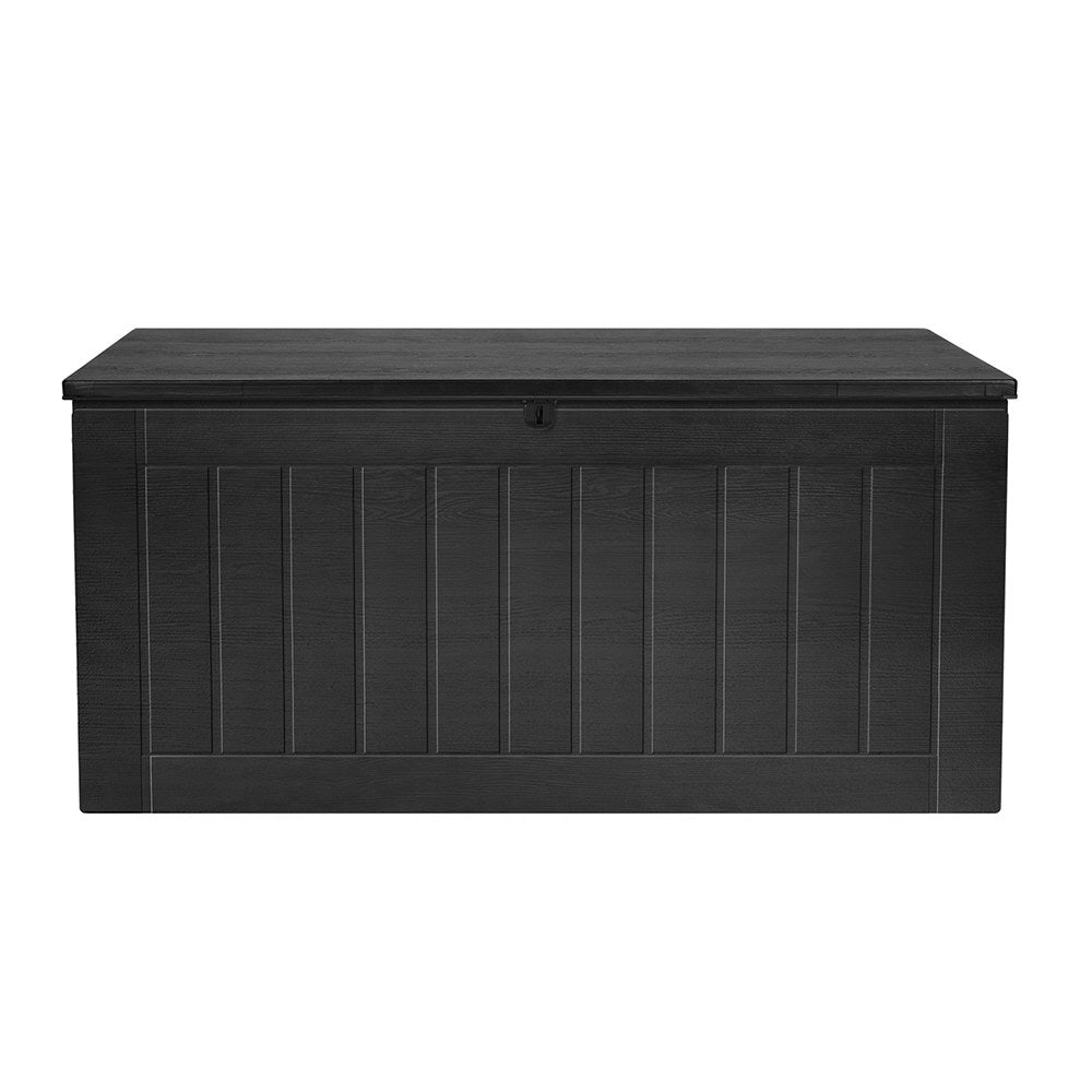 Gardeon Outdoor Storage Box 830L Container Lockable Bench Tool Shed All Black 3