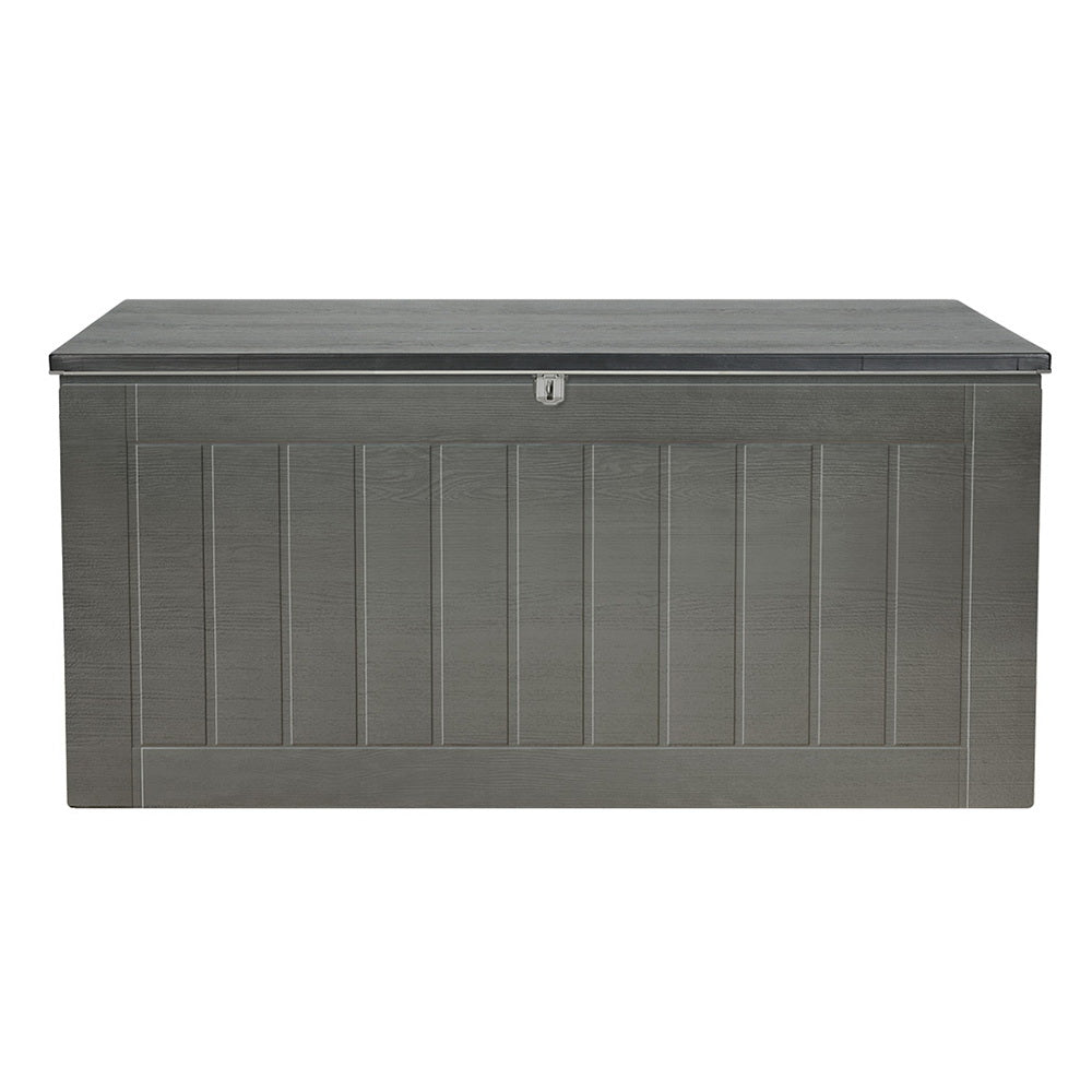 Gardeon Outdoor Storage Box 830L Container Lockable Garden Bench Tool Shed Black 3