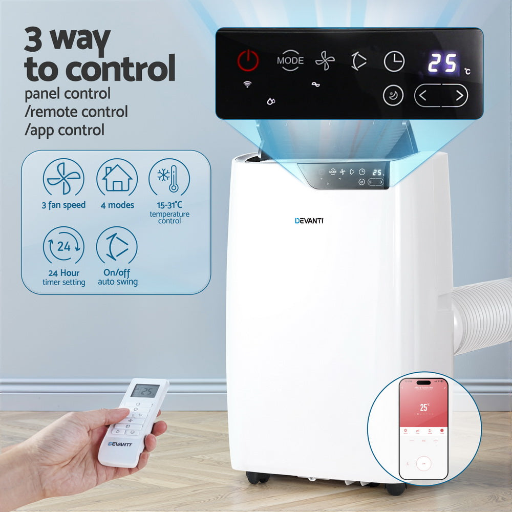 Devanti Portable Air Conditioner Dehumidifier Fan 12000BTU 5