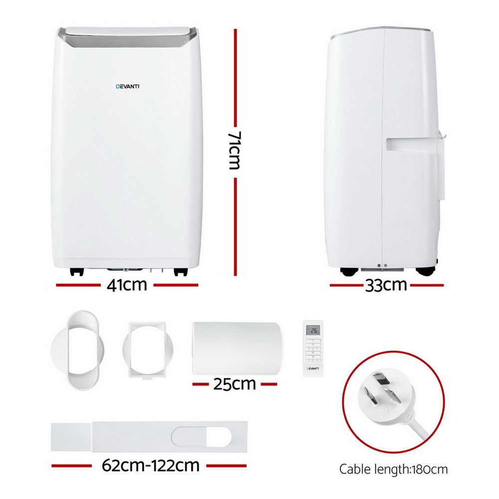 Devanti Portable Air Conditioner Dehumidifier Fan 14000BTU 3