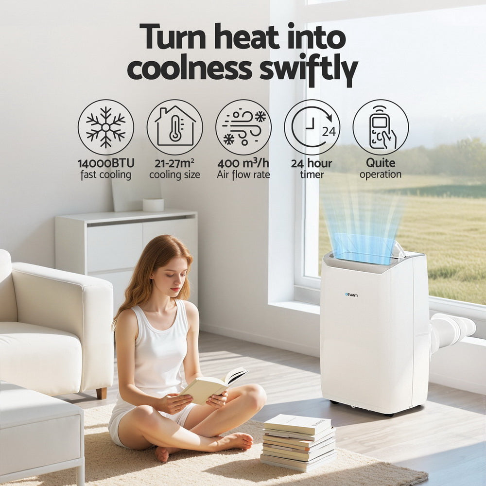 Devanti Portable Air Conditioner Dehumidifier Fan 14000BTU 5