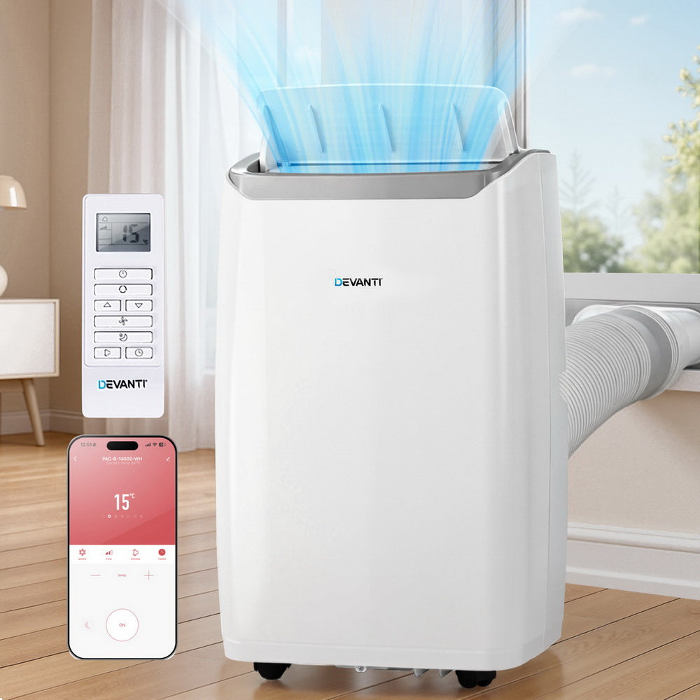Devanti Portable Air Conditioner Dehumidifier Fan 14000BTU 7