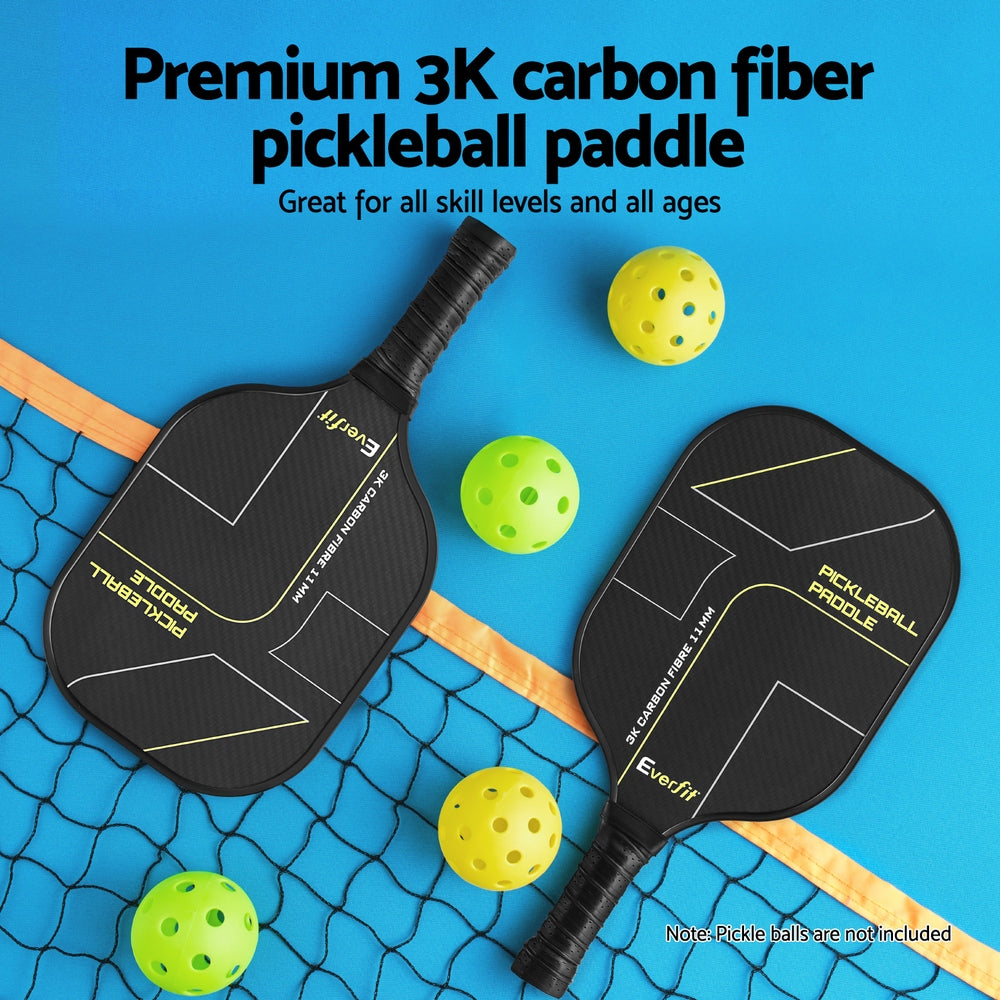 Everfit 2PCS Pickleball Paddles Set Outdoor Pickle Balls Rackets with Cover Bag Training 4
