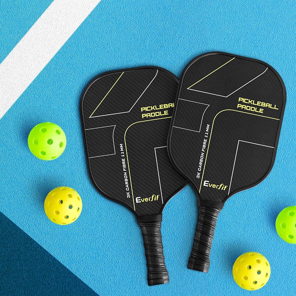 Everfit 2PCS Pickleball Paddles Set Outdoor Pickle Balls Rackets with Cover Bag Training 7