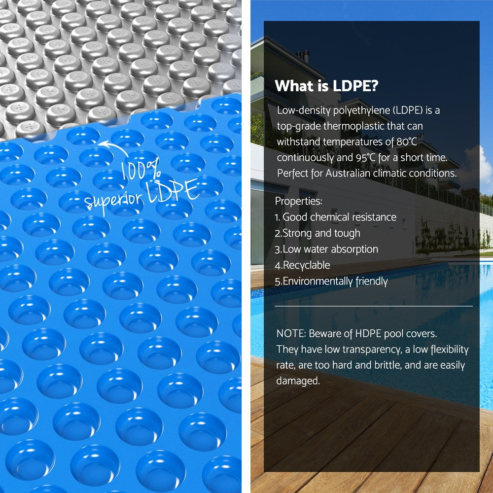Aqua Buddy Pool Cover 600 Micron Solar Heat Blanket LDPE 10.5x4.2m w/ 5.55m Roller 6