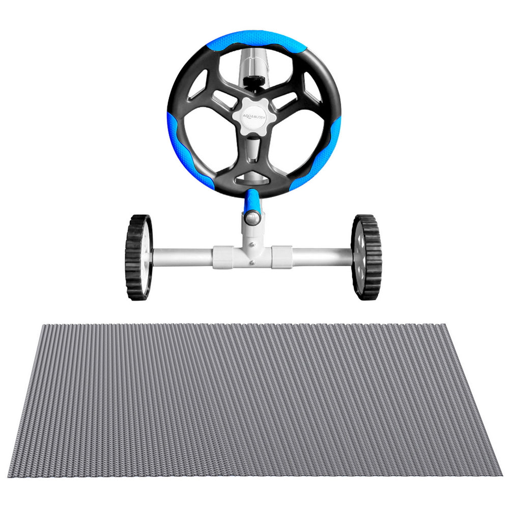 Aqua Buddy Pool Cover 600 Micron Solar Heat Blanket 10.5x4.2m w/ 5.55m Roller Blue 3