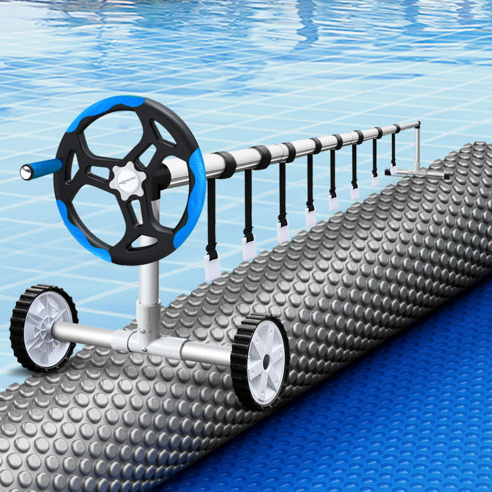 Aqua Buddy Pool Cover 600 Micron Solar Heat Blanket 10.5x4.2m w/ 5.55m Roller Blue 7