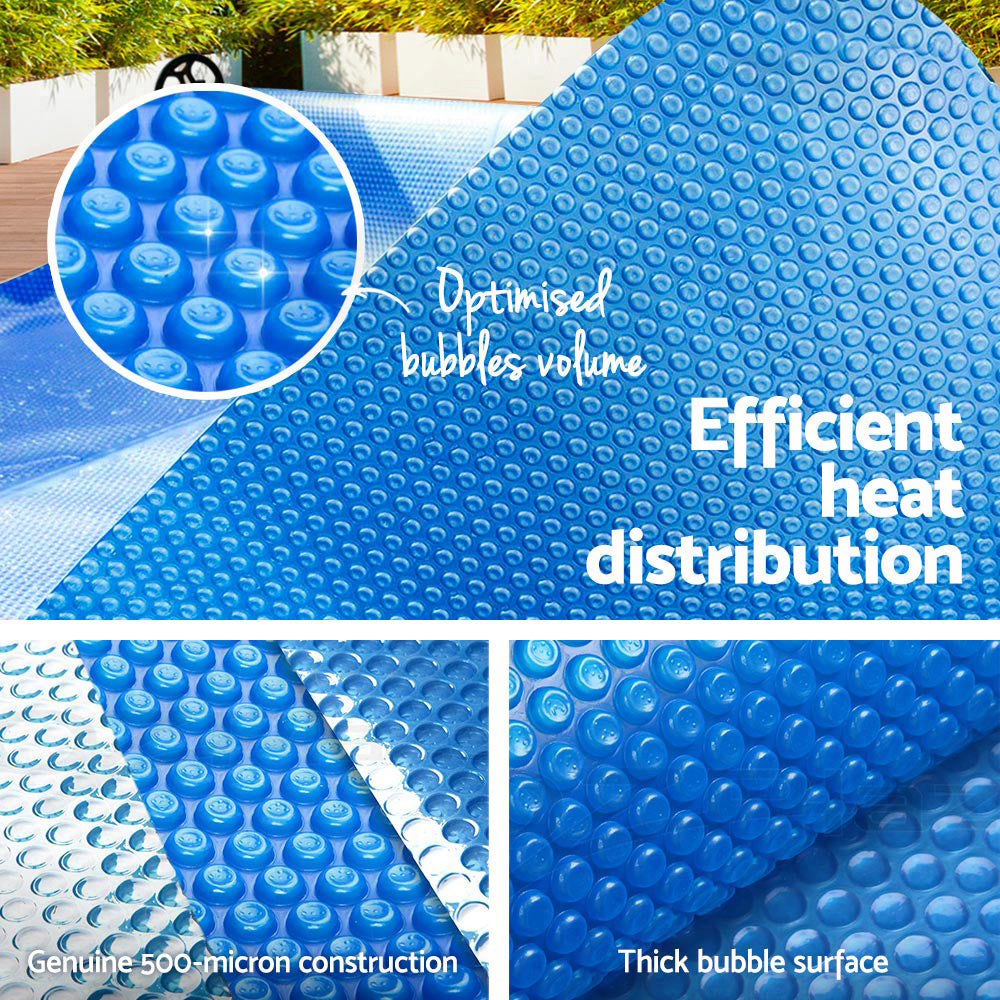 Aqua Buddy Pool Cover 500 Micron 11x4.8m Swimming Pool Solar Blanket Blue 4