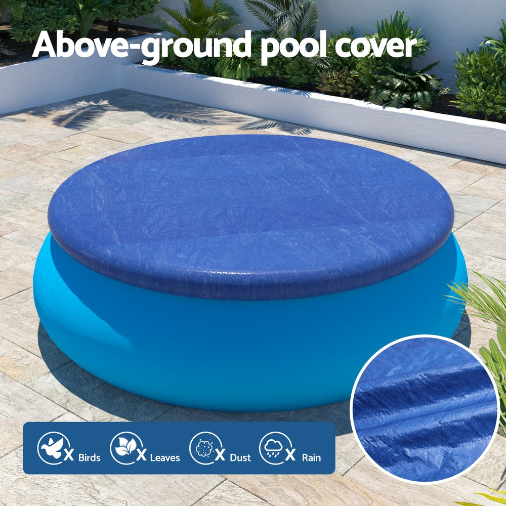 Aqua Buddy Pool Cover Fit 2.44m Round Above-ground Ring Swimming Pool Blanket Blue 4