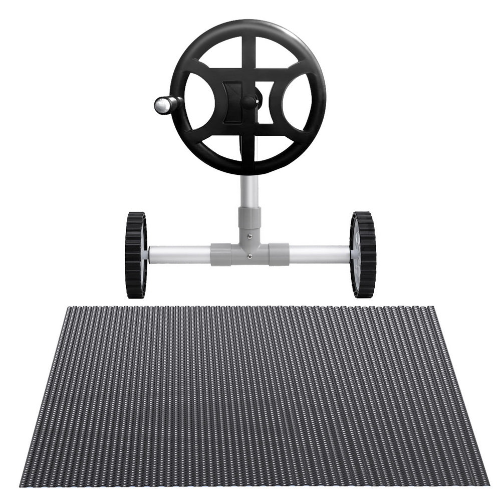 Aqua Buddy Pool Cover 600 Micron 6.5x3m w/ Roller 4m Swimming Pools Black Solar Blanket 3