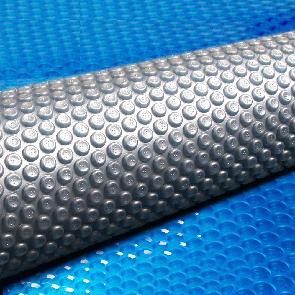 Aquabuddy Pool Cover 6.5x3m 400 Micron Swimming Pool Solar Blanket Blue Silver 7