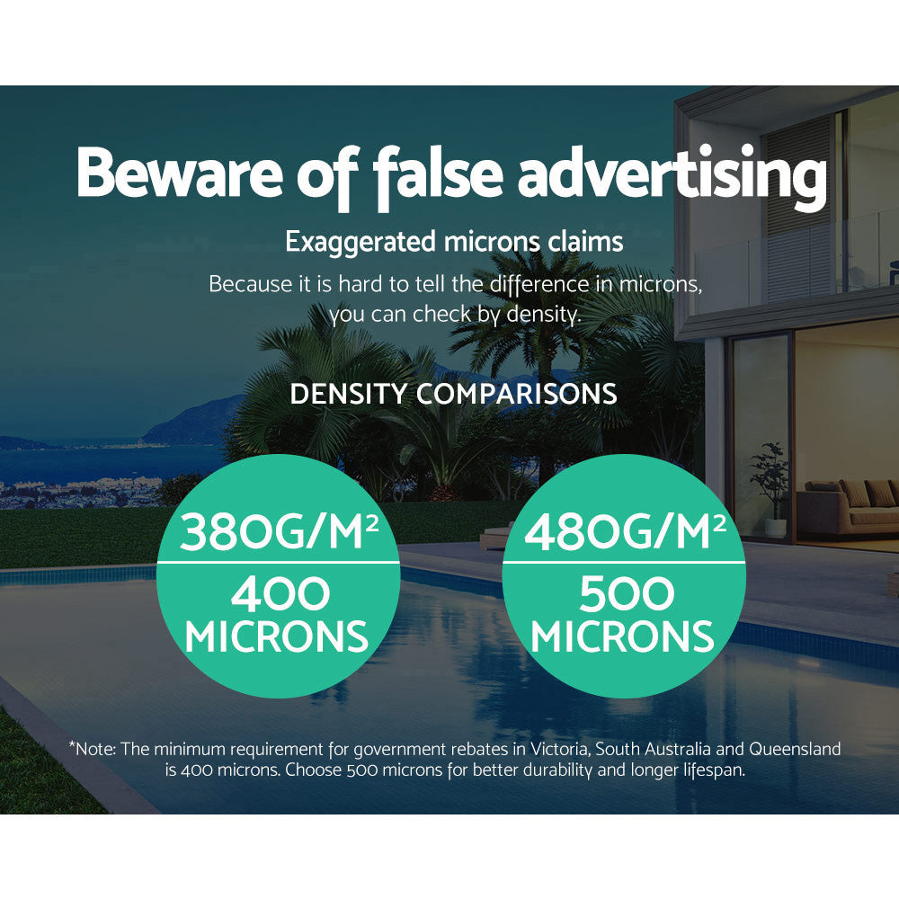 Aquabuddy Pool Cover 8x4.2m 400 Micron Swimming Pool Solar Blanket Blue 5