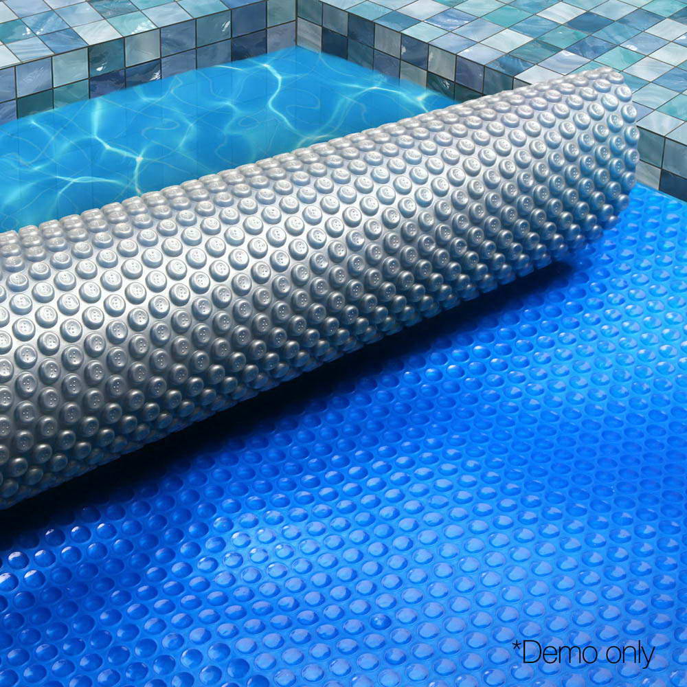 Aquabuddy Pool Cover 500 Micron 9.5x5m Swimming Pool Solar Blanket Blue Silver 7