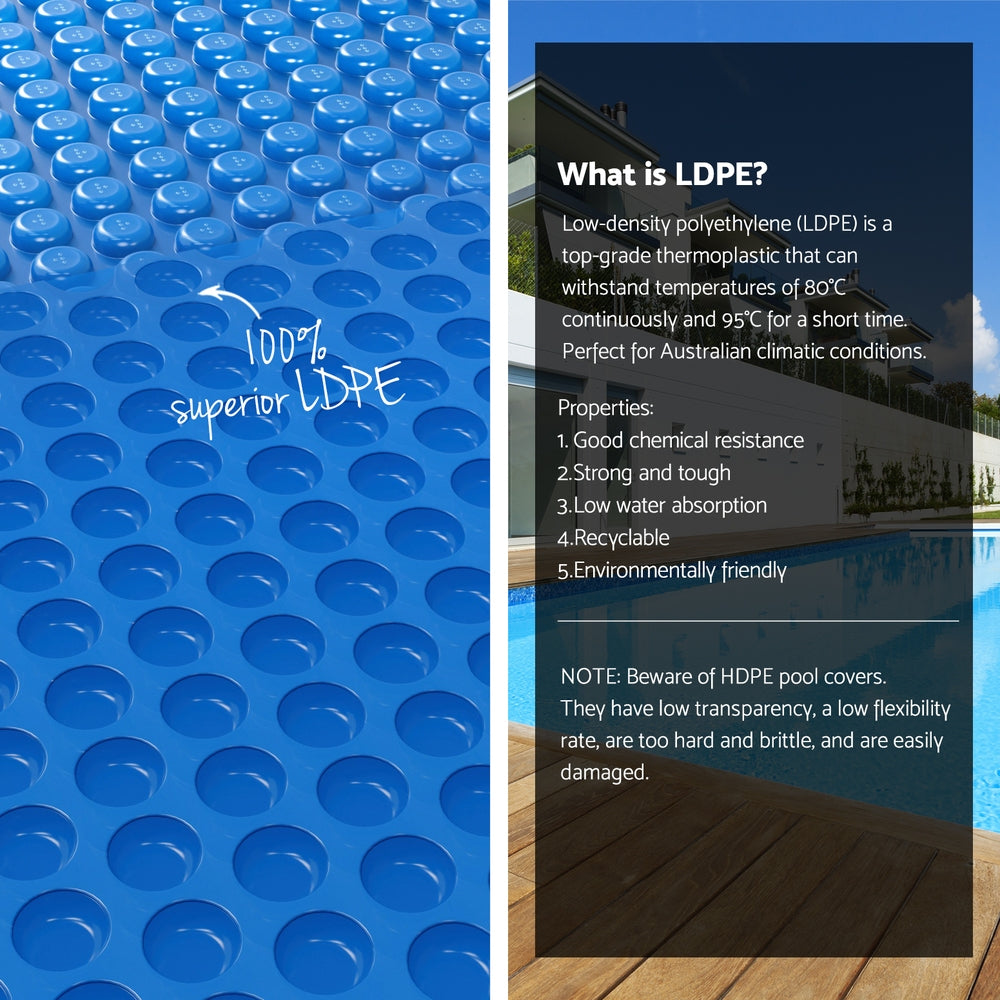 Aqua Buddy Pool Cover 600 Micron Bubble Heat Solar Blanket Shed Blue 9.5x5m 4