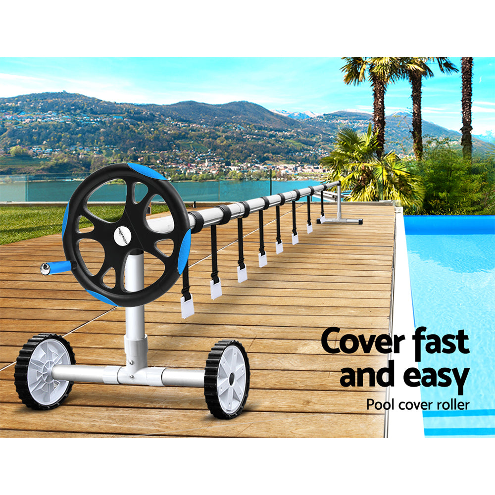 Aquabuddy Pool Cover Roller 5.5m Adjustable Swimming Pool Solar Blanket Reel Blue 5