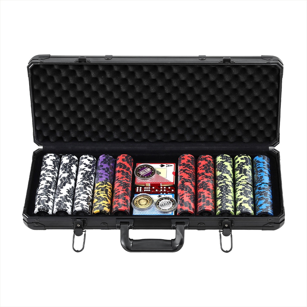 Poker Chip Set 500PC 14g Chips Casino Gambling Party Game Dice Cards 3