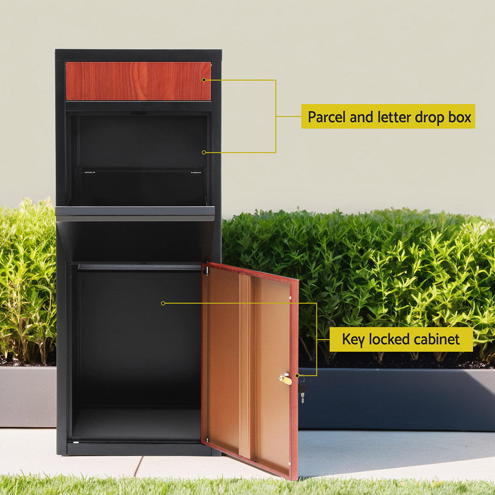 Gardeon Parcel Letterbox Drop Box Package Black 4