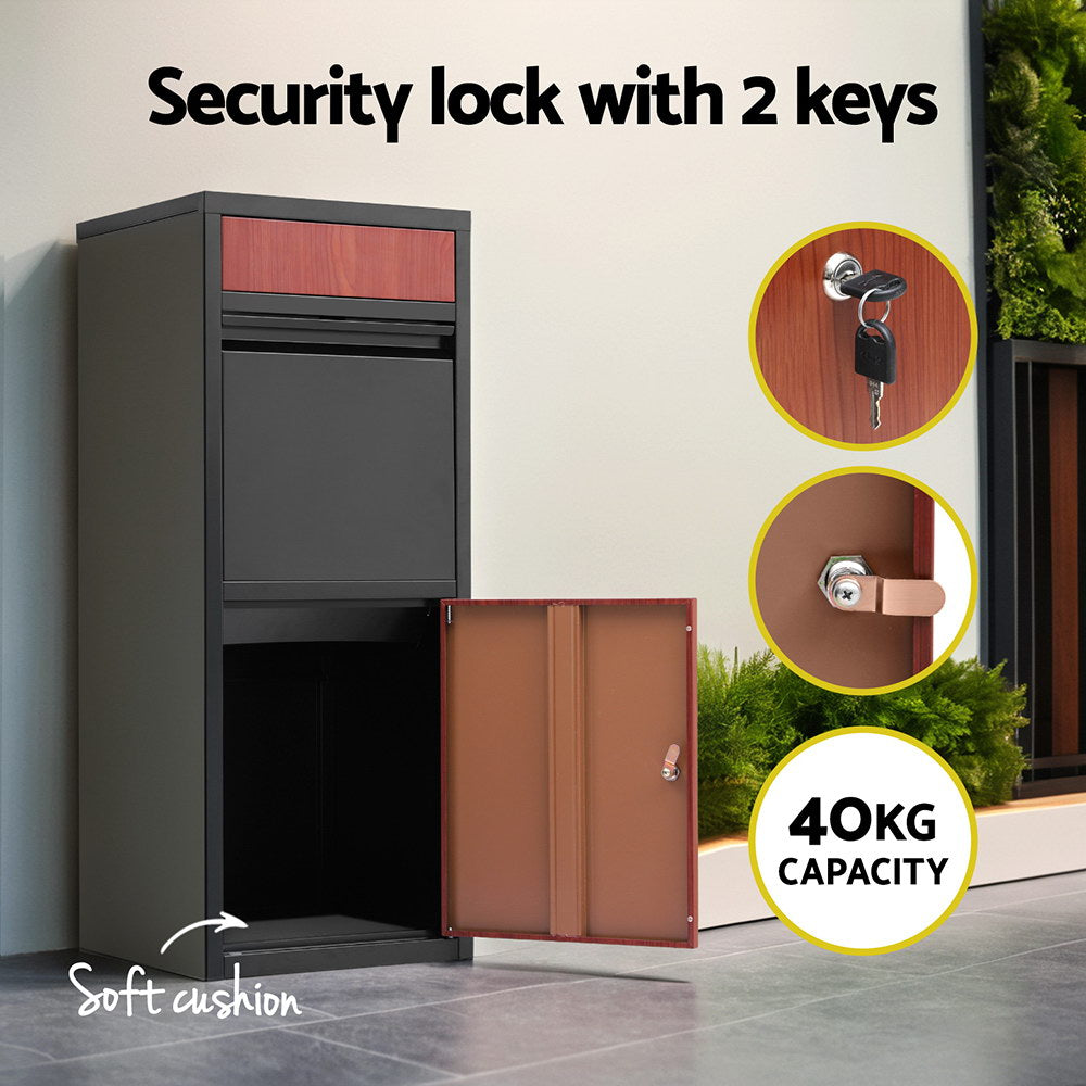 Gardeon Parcel Letterbox Drop Box Package Black 6