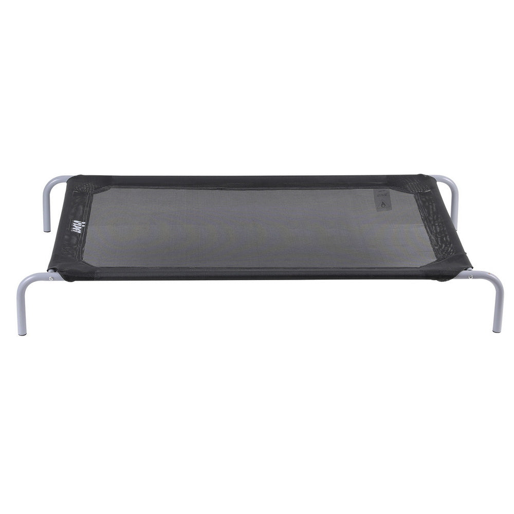 i.Pet Pet Dog Bed Elevated Trampoline Durable Raised Heavy Duty Large Dogs 90x137cm Black 3