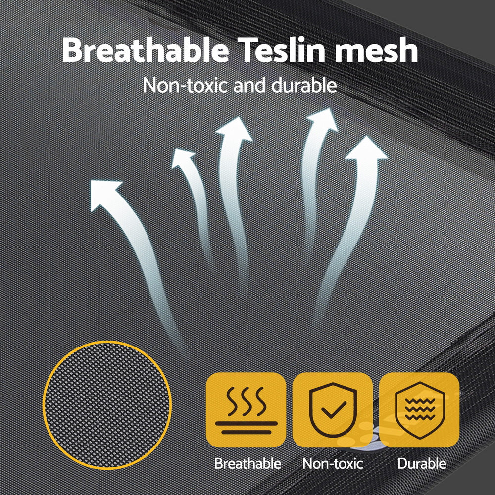 i.Pet Pet Dog Bed Elevated Trampoline Durable Raised Heavy Duty Large Dogs 90x137cm Black 5