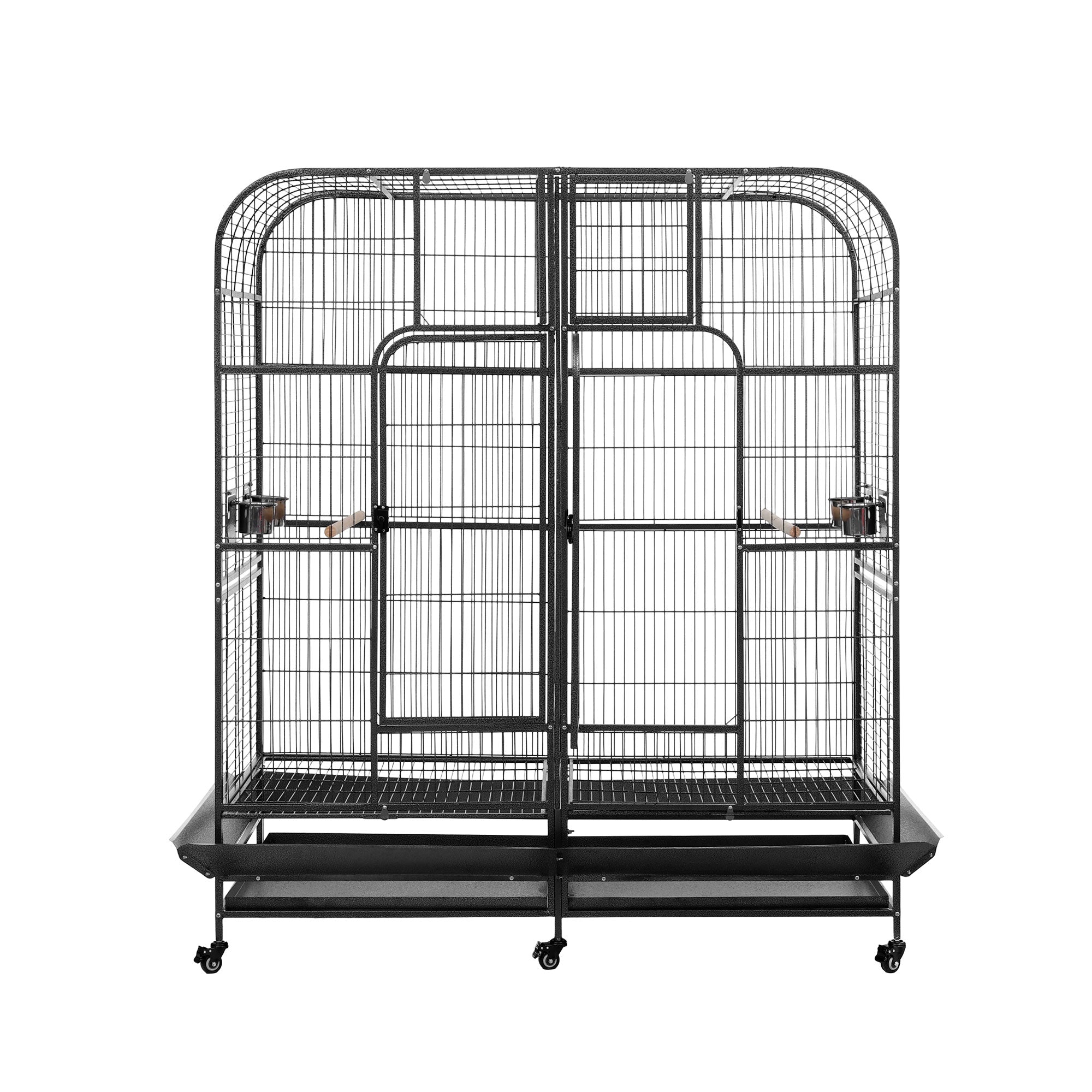i.Pet Bird Cage Extra Large Aviary 185cm Pet Parrot Cage Castor Wheel Removable Divider 3