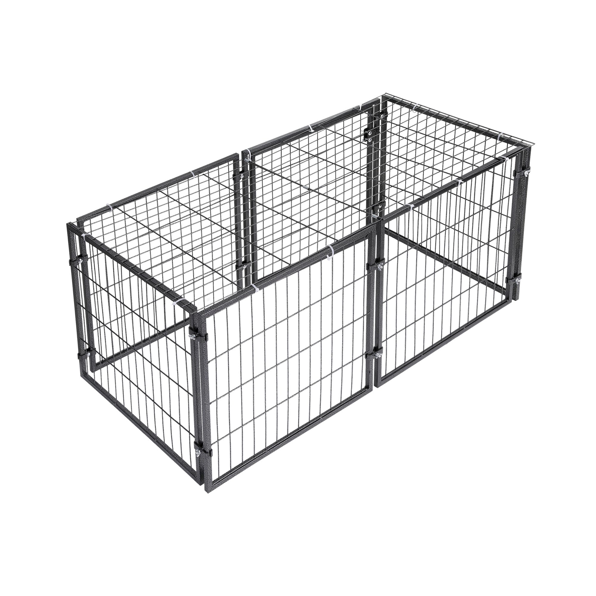 i.Pet Large Dog Crate Cage Playpen 129cm Puppy Pen Pet Enclosure Black 3