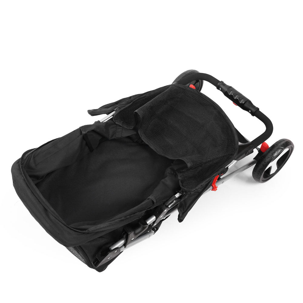 i.Pet 4 Wheel Pet Stroller - Black 3