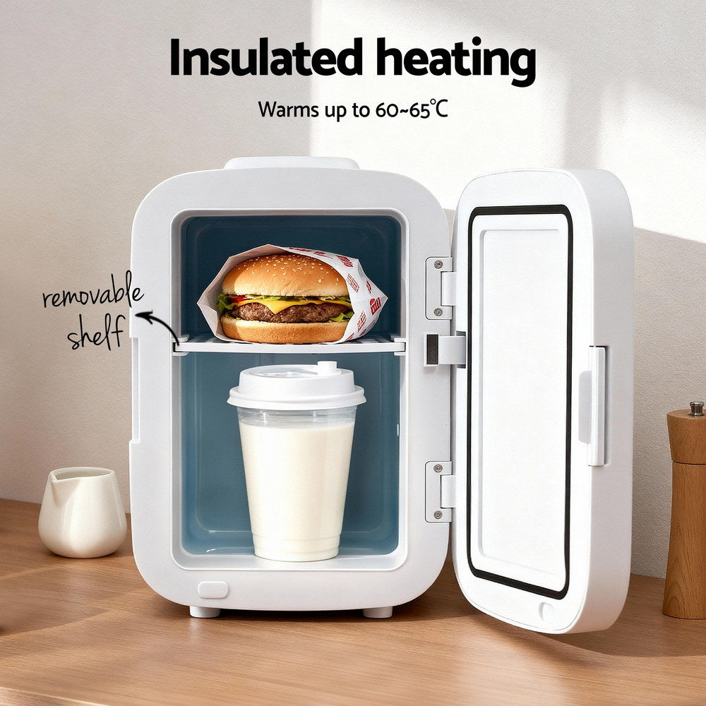 Glacio Mini Fridge Portable 13L White Electric Cooler Warmer 12V 220V 6