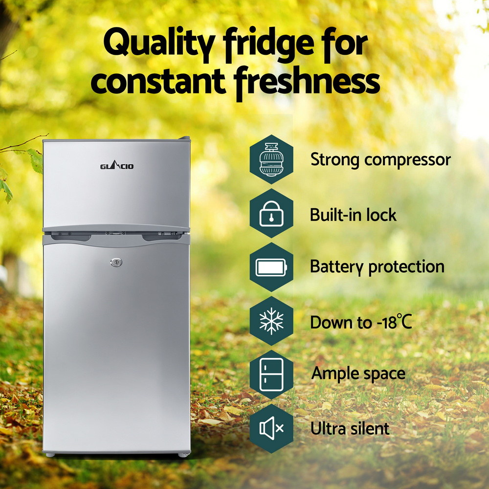 Glacio 100L Portable Fridge Freezer Bar Upright 12V/24V/240V Camping Caravan 4