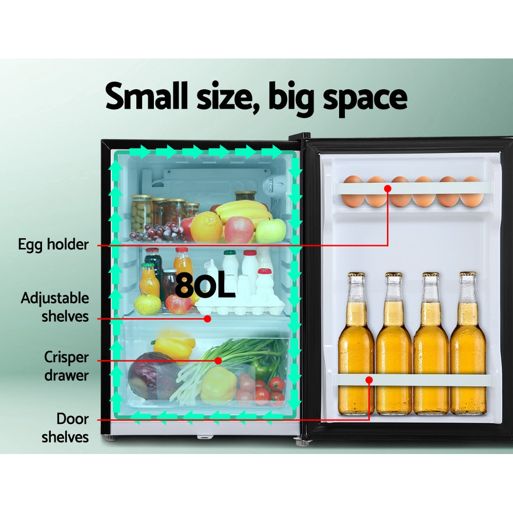 Glacio 80L Portable Fridge Bar Upright 12V/24V/240V Camping Caravan 4