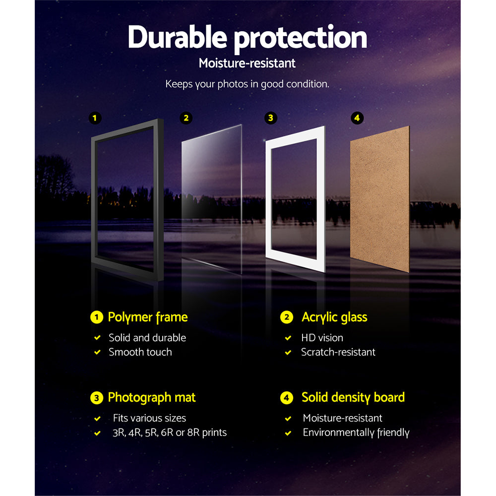 Artiss Photo Frames Art Holder 11PCS 5x7" 6x8" 8x10" Black 4