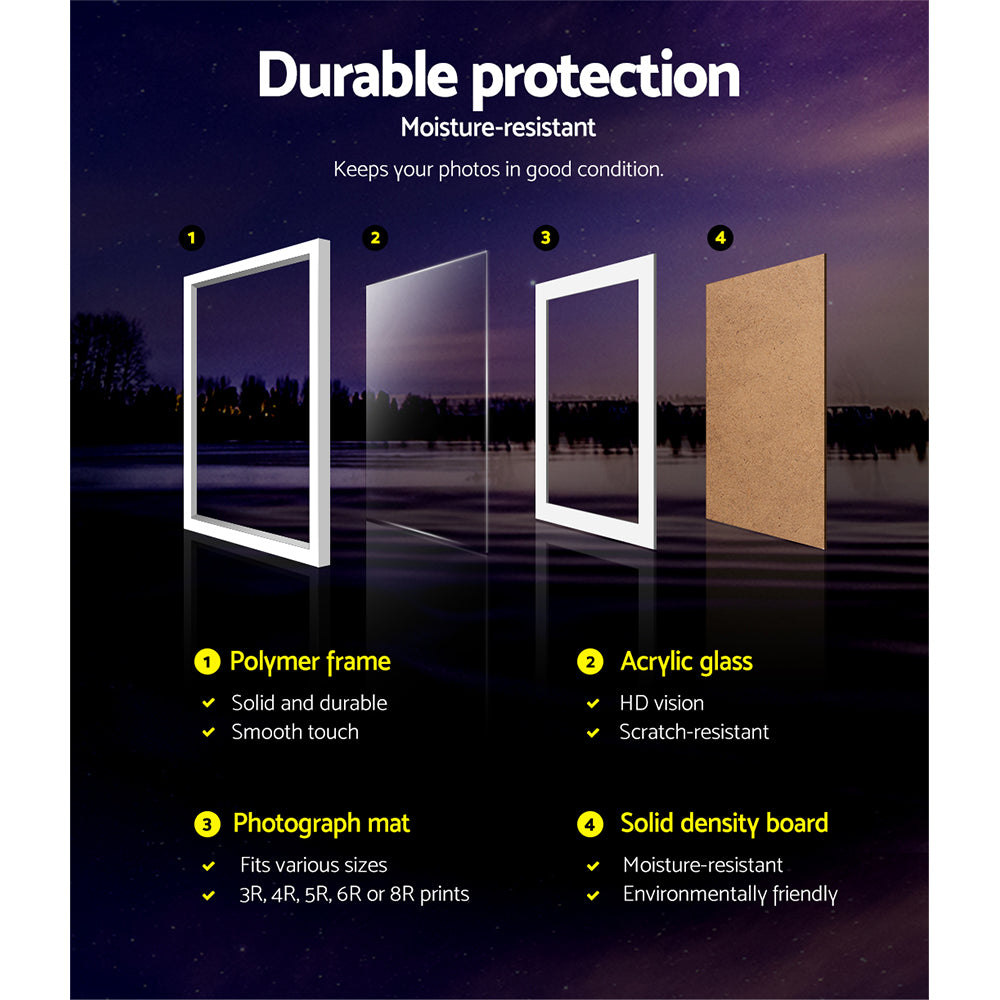 Artiss Photo Frames Art Holder 11PCS 5x7" 6x8" 8x10" White 4