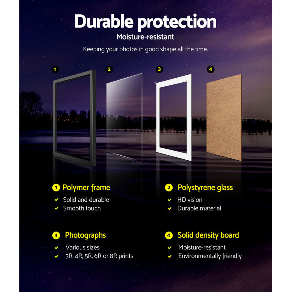 Artiss Photo Frames Art Holder 30PCS 8x10" 5x7" 4x6" 3.5x5" Black 4