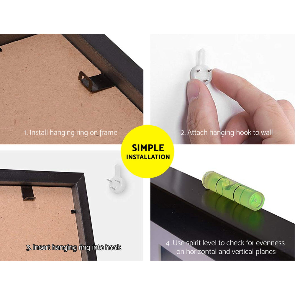 Artiss Photo Frames Art Holder 30PCS 8x10" 5x7" 4x6" 3.5x5" Black 6