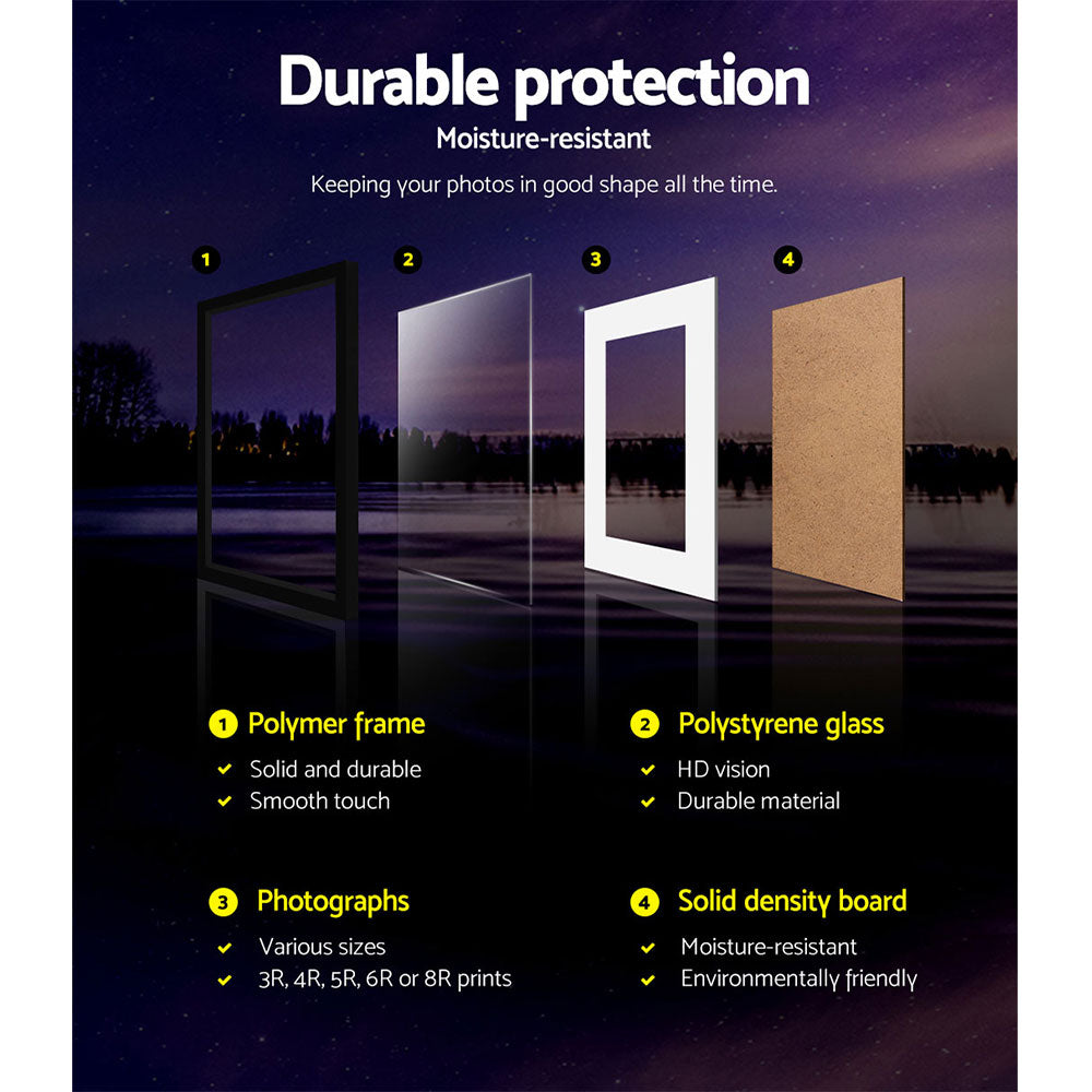 3 PCS Photo Frame Wall Set A3 Picture Home Decor Art Gift Present Black 4