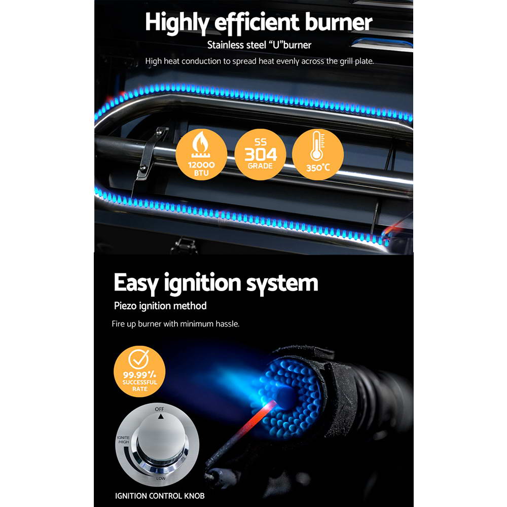 Grillz Portable Gas BBQ Grill 5