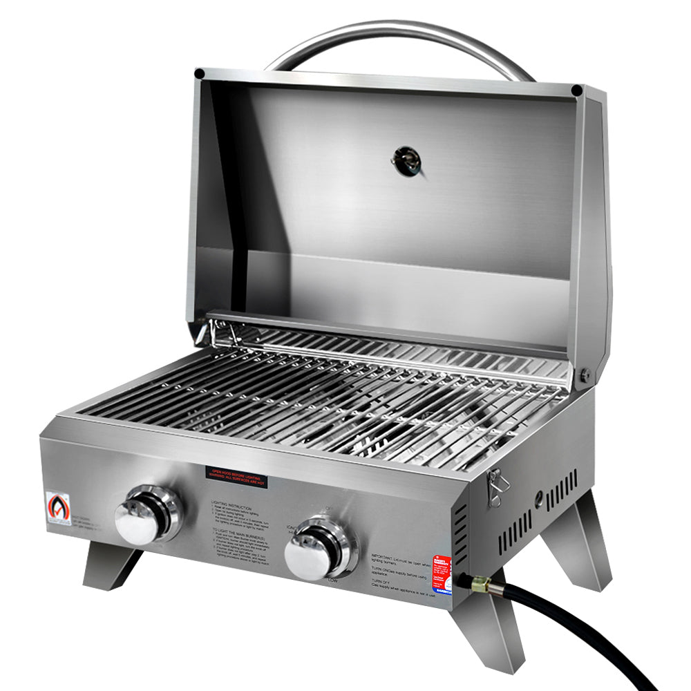 Grillz Portable Gas BBQ Grill 2 Burners 8