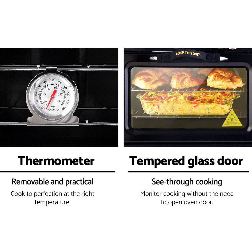 Devanti Portable Gas Oven LPG Black 6
