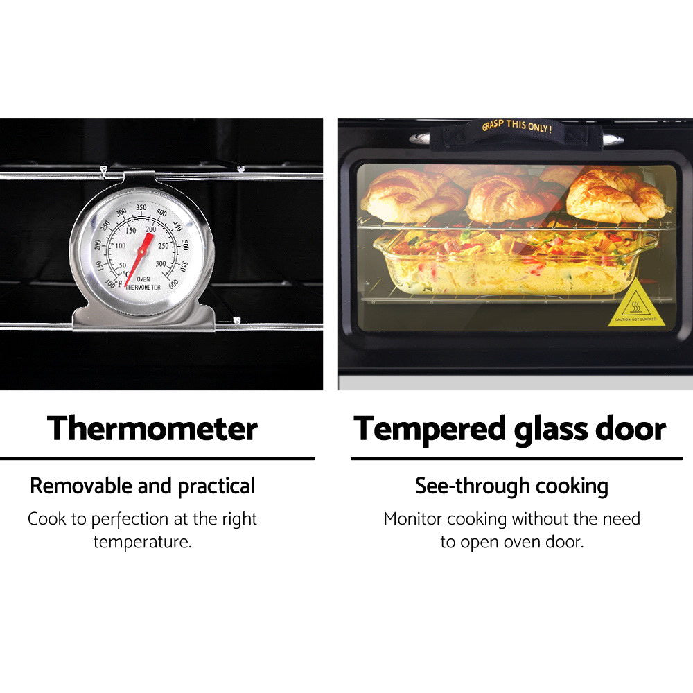 Devanti Portable Gas Oven LPG Silver 5
