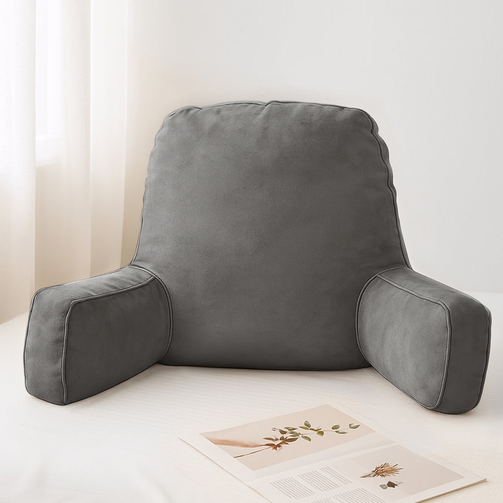Giselle Reading Pillow Back Rest Lumbar Support Cushion Grey 7