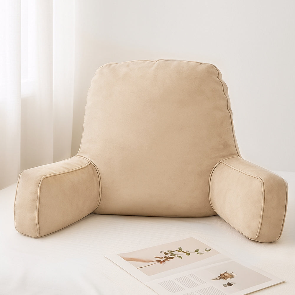 Giselle Reading Pillow Back Rest Lumbar Support Cushion Oatmeal 7