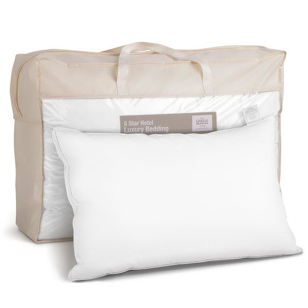 Giselle Bedding Duck Feather Down Pillow Luxury Twin Pack 7